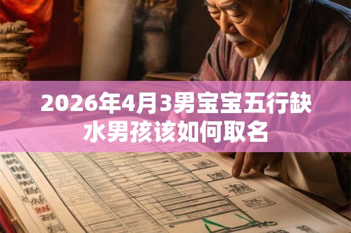 2026年4月3男宝宝五行缺水男孩该如何取名