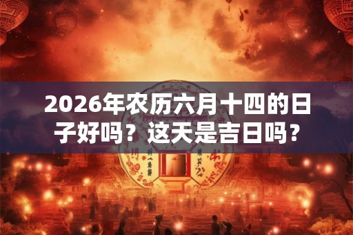 2026年农历六月十四的日子好吗？这天是吉日吗？