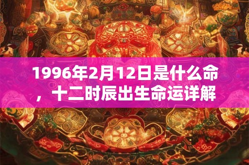 1996年2月12日是什么命，十二时辰出生命运详解