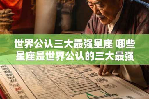 世界公认三大最强星座 哪些星座是世界公认的三大最强 世界公认三大最强星座 哪些星座是世界公认的三大最强