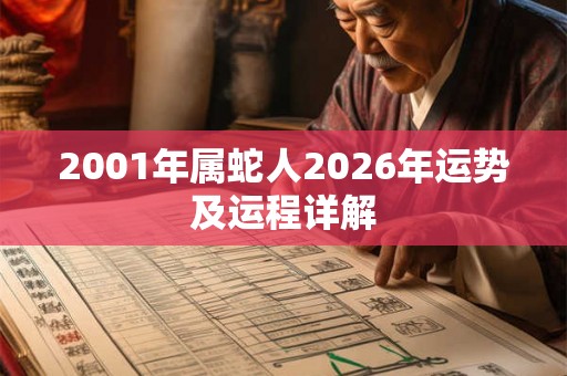 2001年属蛇人2026年运势及运程详解