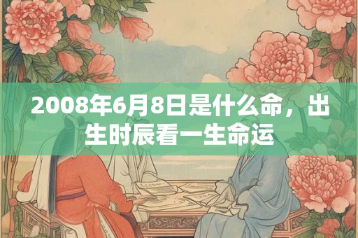 2008年6月8日是什么命，出生时辰看一生命运