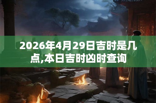 2026年4月29日吉时是几点,本日吉时凶时查询 2026年4月29日吉时是几点,本日吉时凶时查询