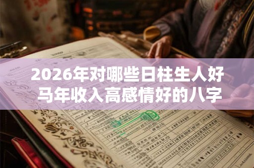 2026年对哪些日柱生人好 马年收入高感情好的八字
