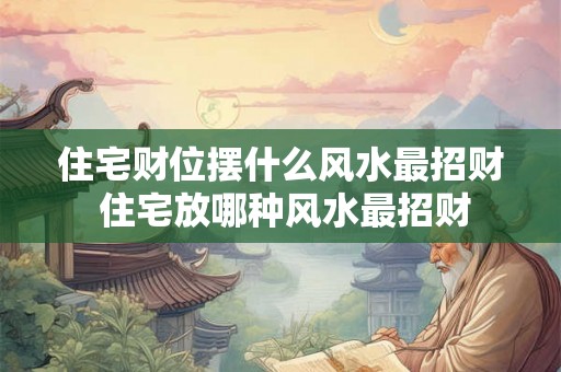 住宅财位摆什么风水最招财 住宅放哪种风水最招财