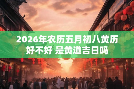 2026年农历五月初八黄历好不好 是黄道吉日吗
