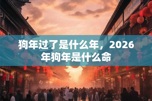 狗年过了是什么年，2026年狗年是什么命