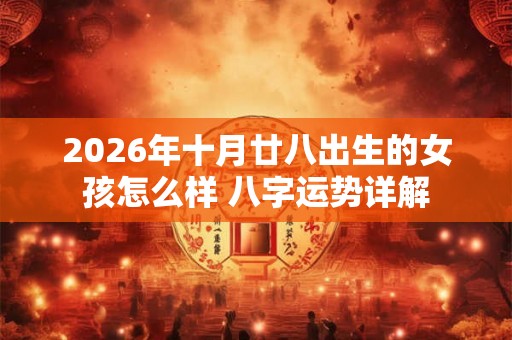 2026年十月廿八出生的女孩怎么样 八字运势详解