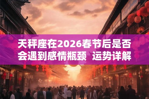 天秤座在2026春节后是否会遇到感情瓶颈  运势详解