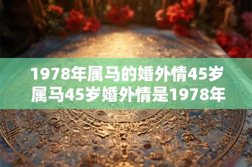 1978年属马的婚外情45岁 属马45岁婚外情是1978年的人吗