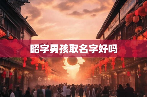 昭字男孩取名字好吗