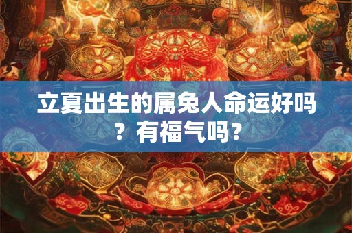 立夏出生的属兔人命运好吗？有福气吗？