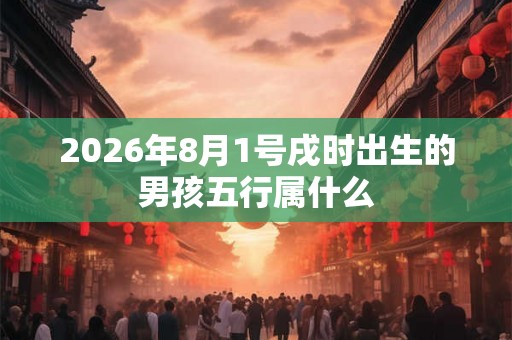2026年8月1号戌时出生的男孩五行属什么