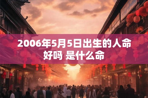 2006年5月5日出生的人命好吗 是什么命 2006年5月5日出生的人命好吗 是什么命