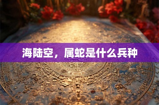 海陆空，属蛇是什么兵种