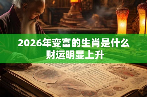 2026年变富的生肖是什么 财运明显上升