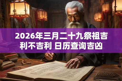 2026年三月二十九祭祖吉利不吉利 日历查询吉凶