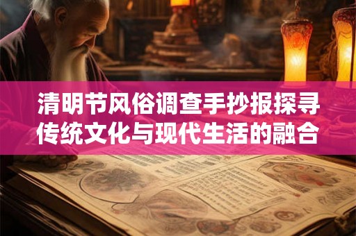 清明节风俗调查手抄报探寻传统文化与现代生活的融合