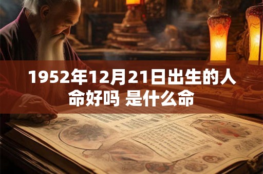 1952年12月21日出生的人命好吗 是什么命