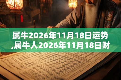属牛2026年11月18日运势,属牛人2026年11月18日财运,生肖牛2026年11月18日运势