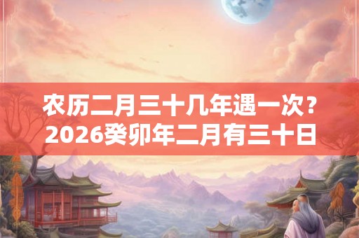 农历二月三十几年遇一次？2026癸卯年二月有三十日吗