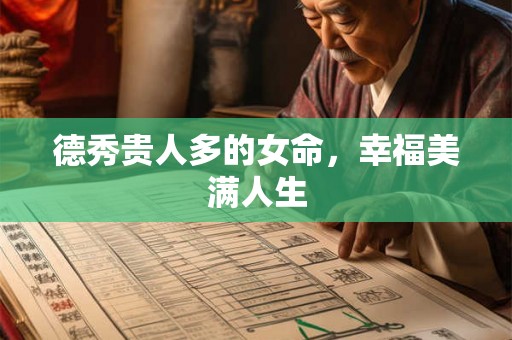 德秀贵人多的女命，幸福美满人生