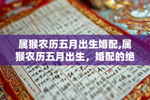属猴农历五月出生婚配,属猴农历五月出生，婚配的绝佳时机