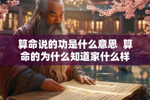 算命说的功是什么意思  算命的为什么知道家什么样
