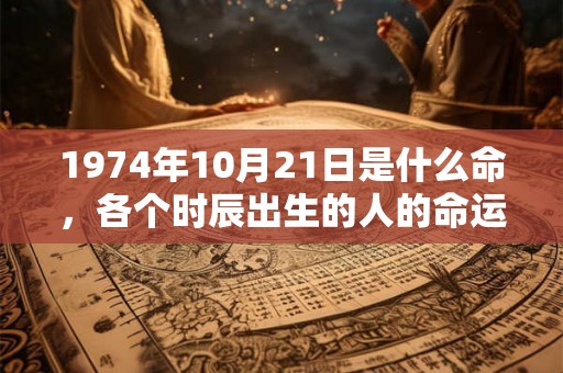 1974年10月21日是什么命，各个时辰出生的人的命运