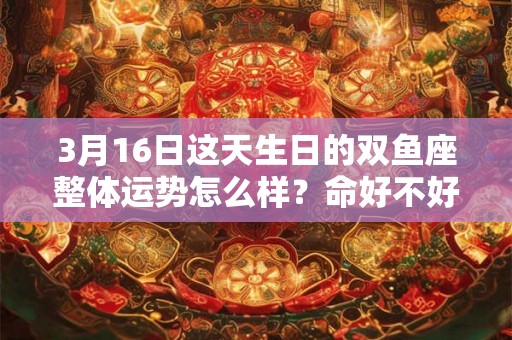 3月16日这天生日的双鱼座整体运势怎么样？命好不好？