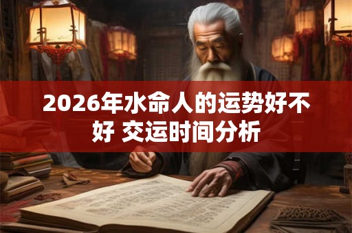 2026年水命人的运势好不好 交运时间分析