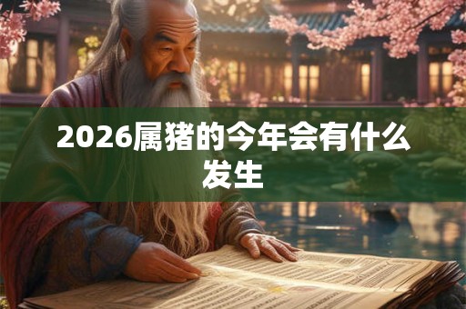 2026属猪的今年会有什么发生