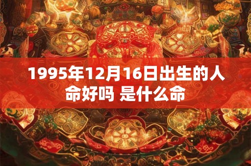1995年12月16日出生的人命好吗 是什么命