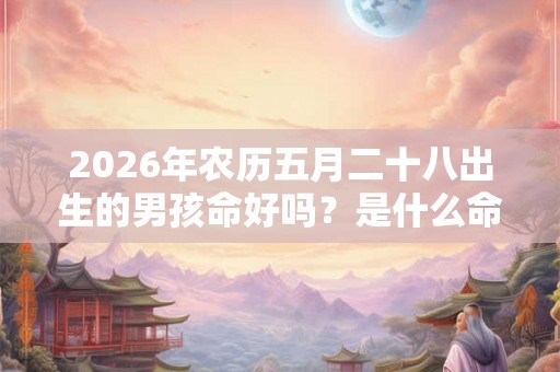 2026年农历五月二十八出生的男孩命好吗？是什么命？
