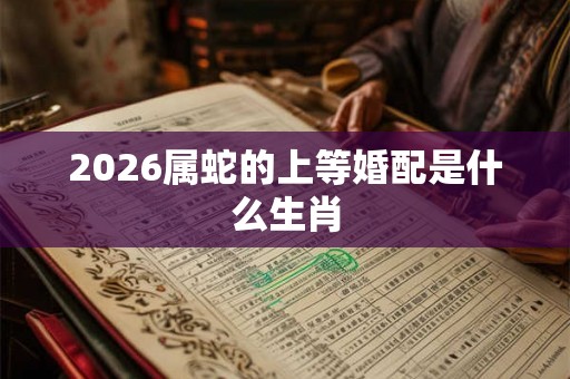 2026属蛇的上等婚配是什么生肖