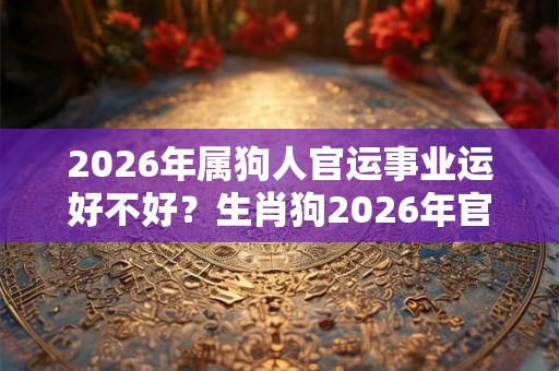 2026年属狗人官运事业运好不好？生肖狗2026年官运解析