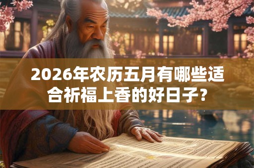 2026年农历五月有哪些适合祈福上香的好日子？