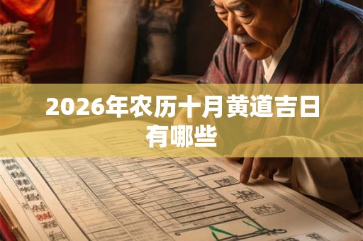 2026年农历十月黄道吉日有哪些