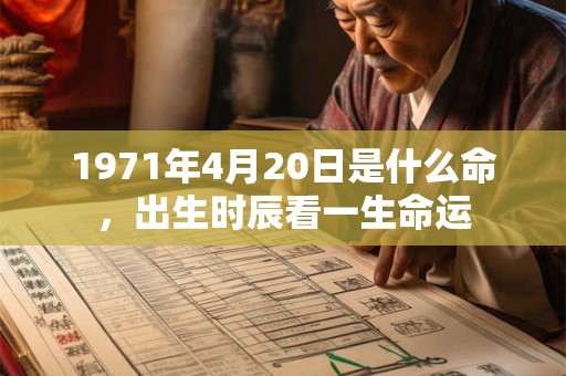 1971年4月20日是什么命，出生时辰看一生命运