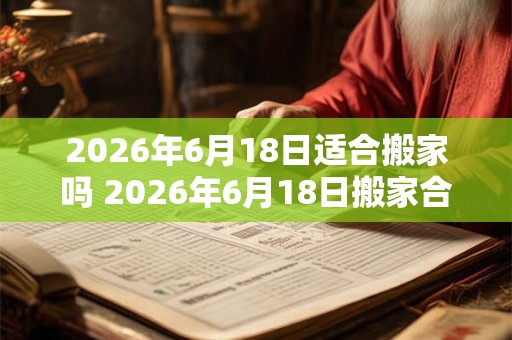 2026年6月18日适合搬家吗 2026年6月18日搬家合适吗