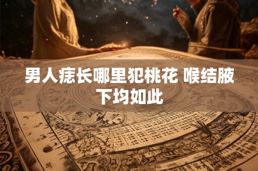 男人痣长哪里犯桃花 喉结腋下均如此