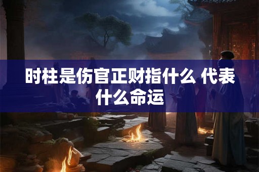 时柱是伤官正财指什么 代表什么命运