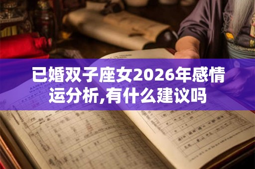 已婚双子座女2026年感情运分析,有什么建议吗