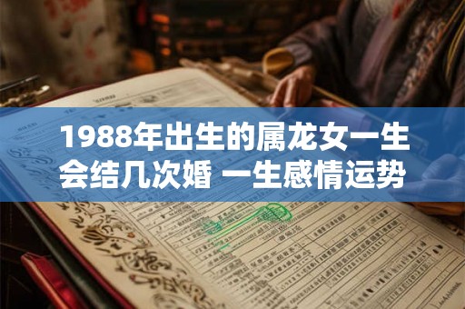1988年出生的属龙女一生会结几次婚 一生感情运势好吗 1988年出生的属龙女一生会结几次婚 一生感情运势好吗