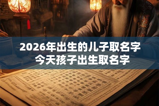2026年出生的儿子取名字  今天孩子出生取名字