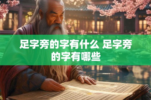 足字旁的字有什么 足字旁的字有哪些