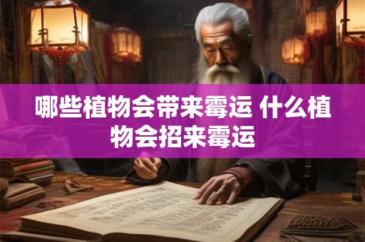 哪些植物会带来霉运 什么植物会招来霉运