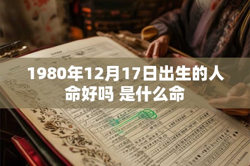 1980年12月17日出生的人命好吗 是什么命