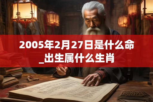 2005年2月27日是什么命_出生属什么生肖