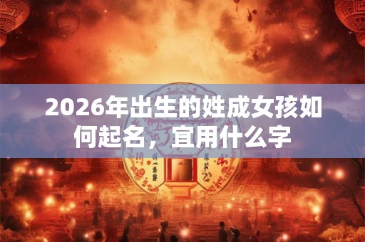 2026年出生的姓成女孩如何起名，宜用什么字